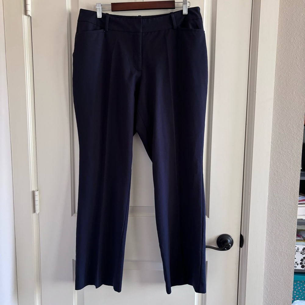 Worthington dark purple straight leg trousers size 14 EUC
